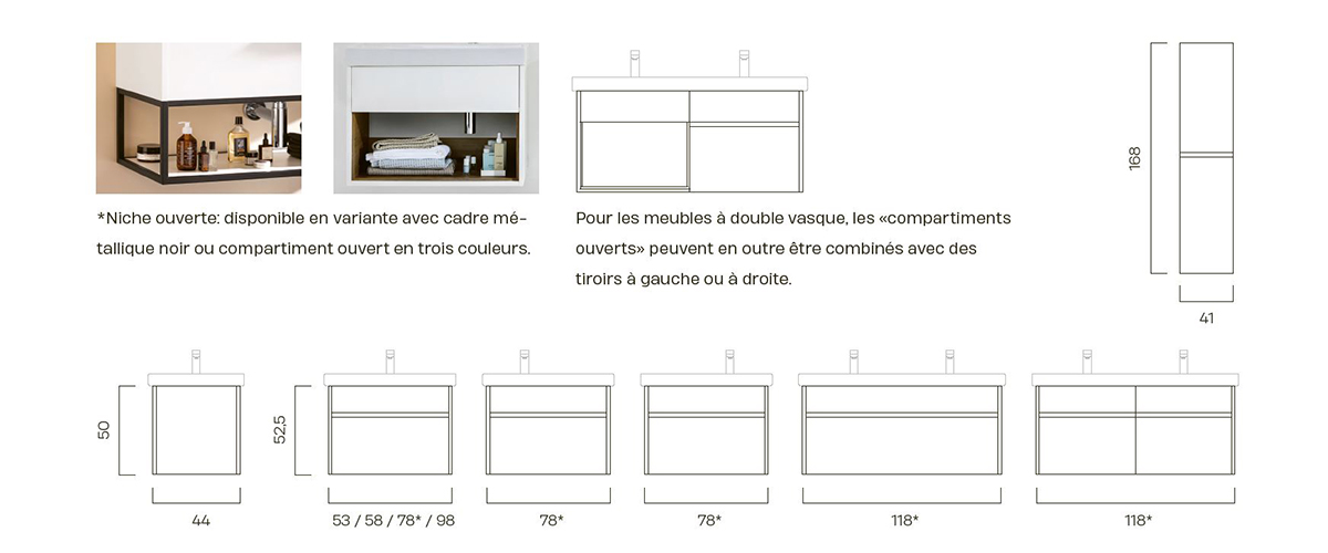 Spécifications du meuble Alterna calea S